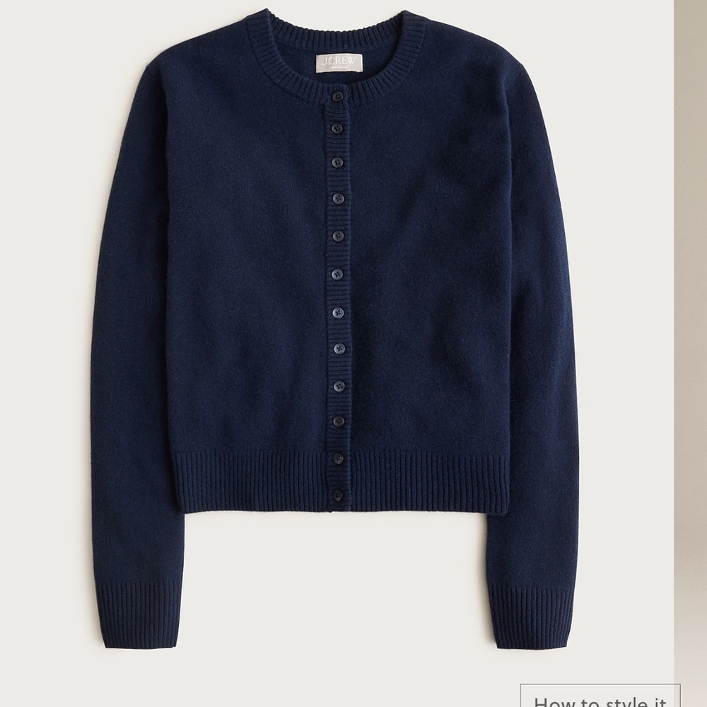 J. crew navy blue cardigan size XXL NEW - Picture 3 of 10